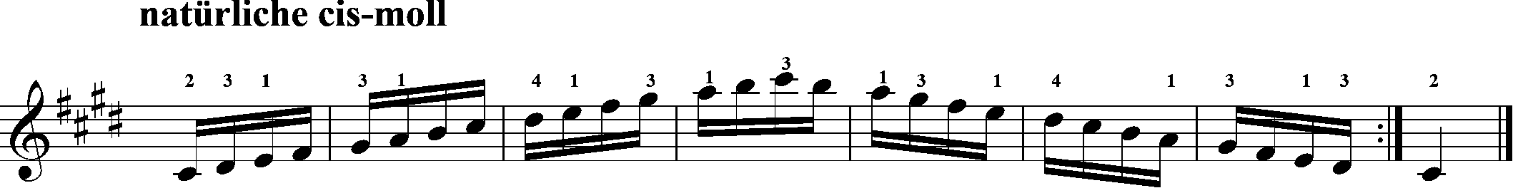 akkordeon, hanon, natürliche cis-moll, skalen